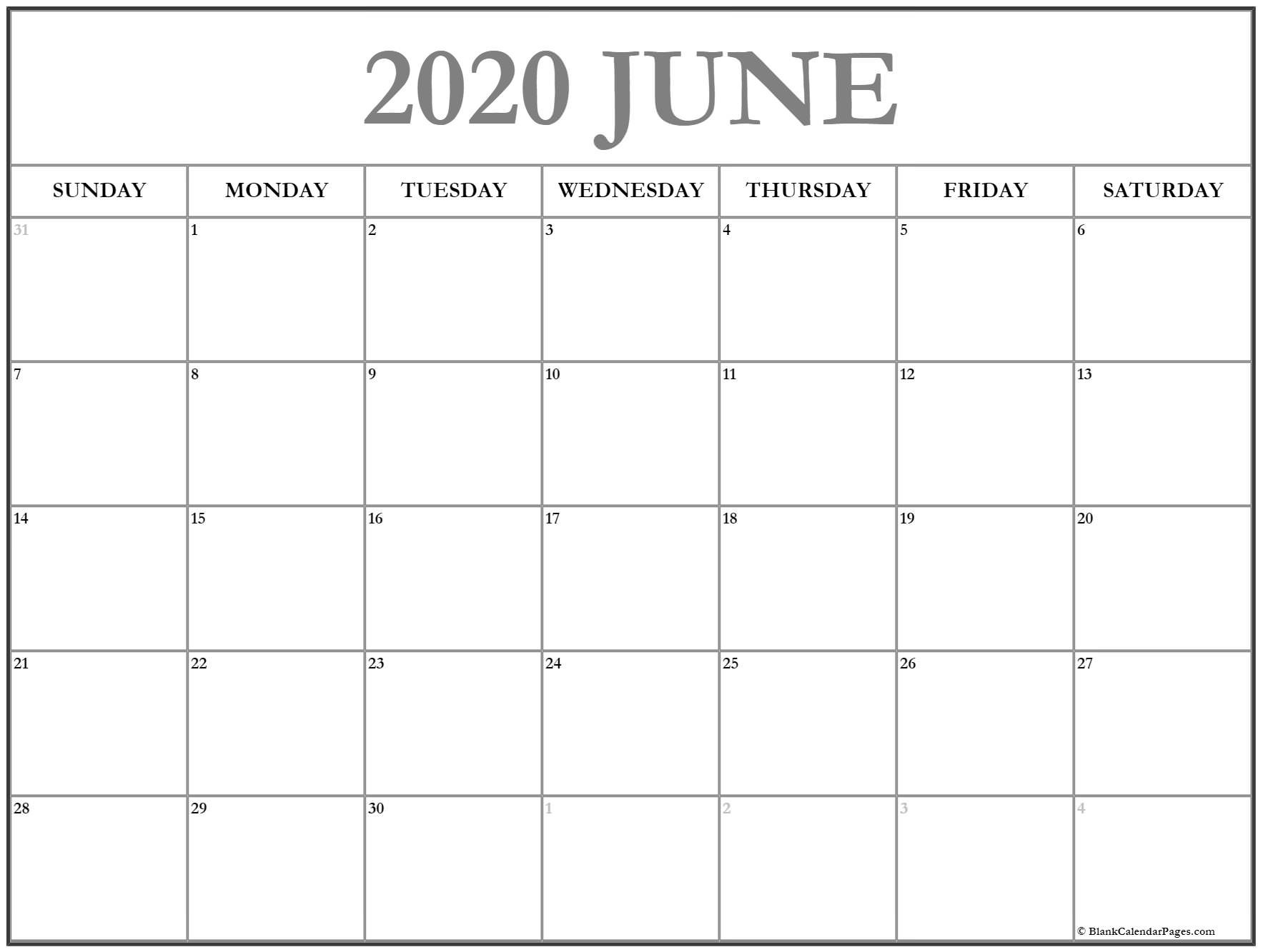 CAL=June 2020 calendar