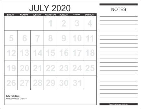 2020 calendar templates