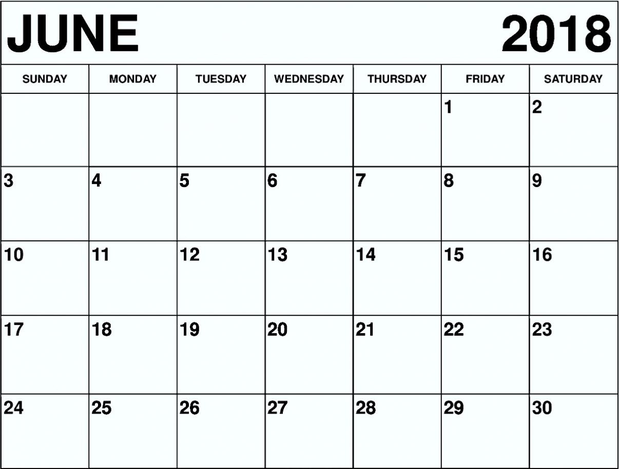 june 2018 calendar editable printable