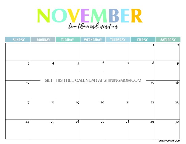 free printable 2019 calendar beautiful and colorful