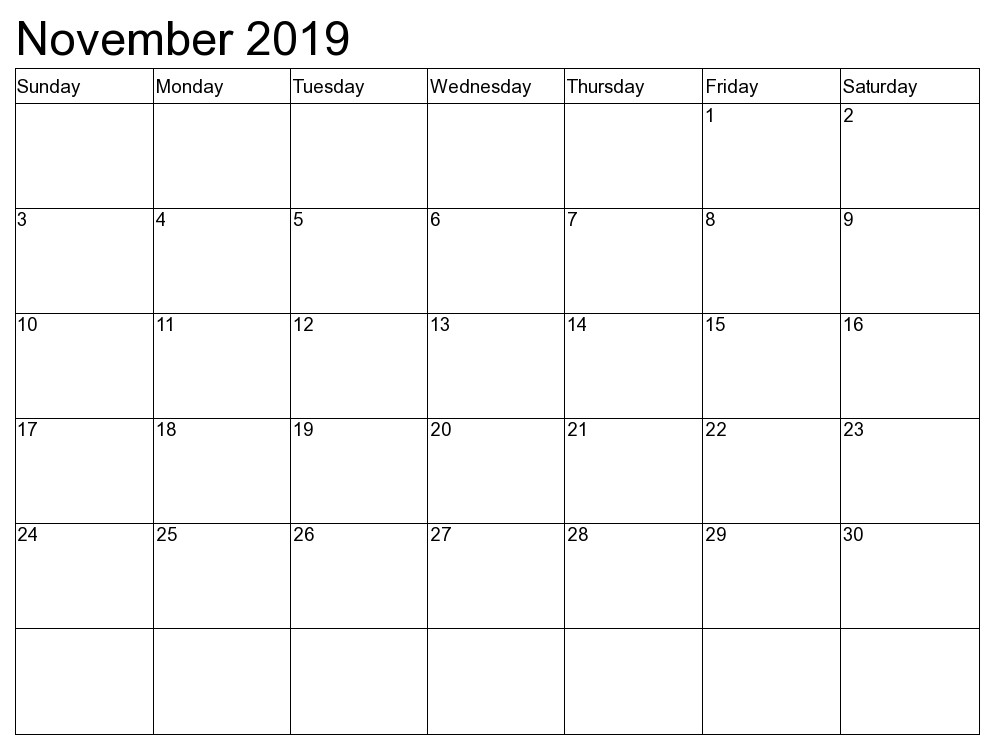 november 2019 calendar canada 2041