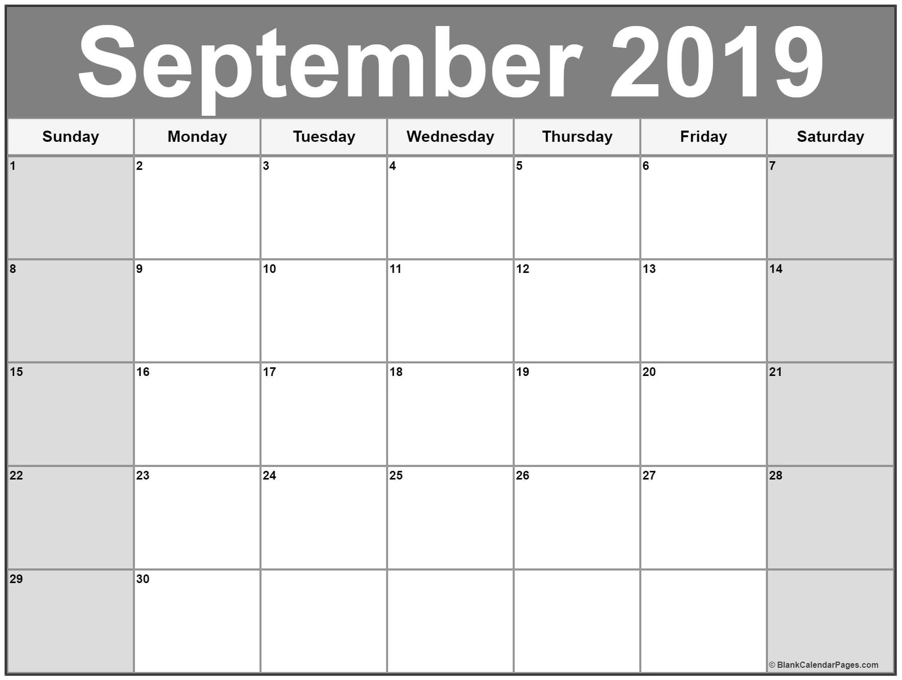 CAL=September 2019 calendar