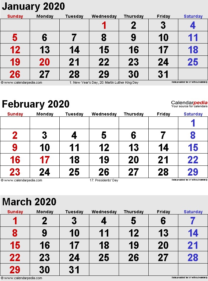 february 2020 calendar