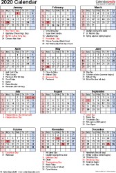 2020 calendar pdf templates