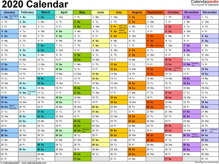 2020 Printable Calendar | Free Printable Calendar Monthly