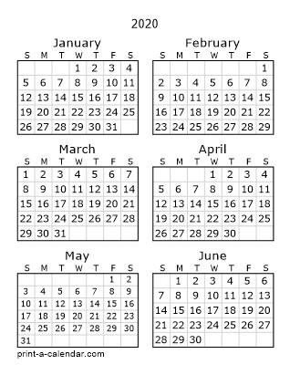 Free Printable Calendar Monthly 2020 Download 2020 Printable Calendars