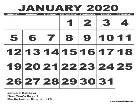 2020 calendar style 6