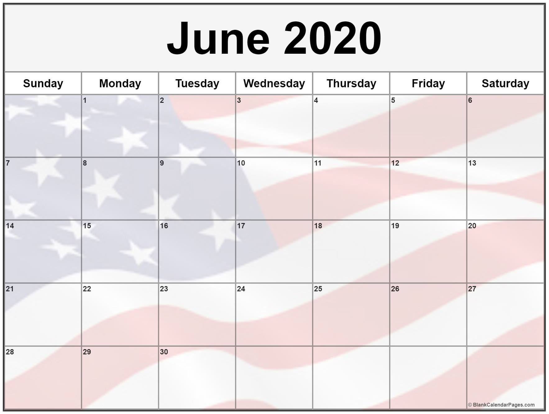 June 2020 Calendar Printable June 2020 Calendar