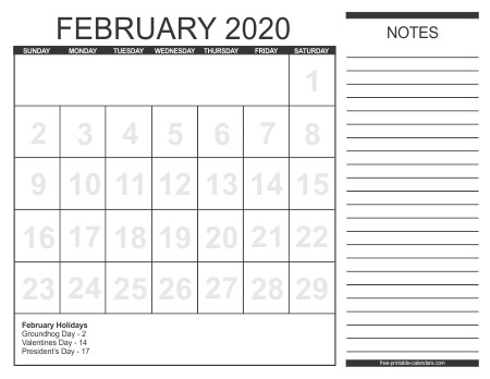 2020 calendar style 1