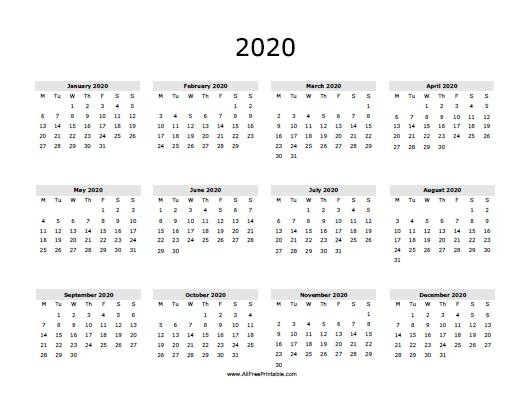 Microsoft Printable Calendar 2020 | Free Printable Calendar Monthly