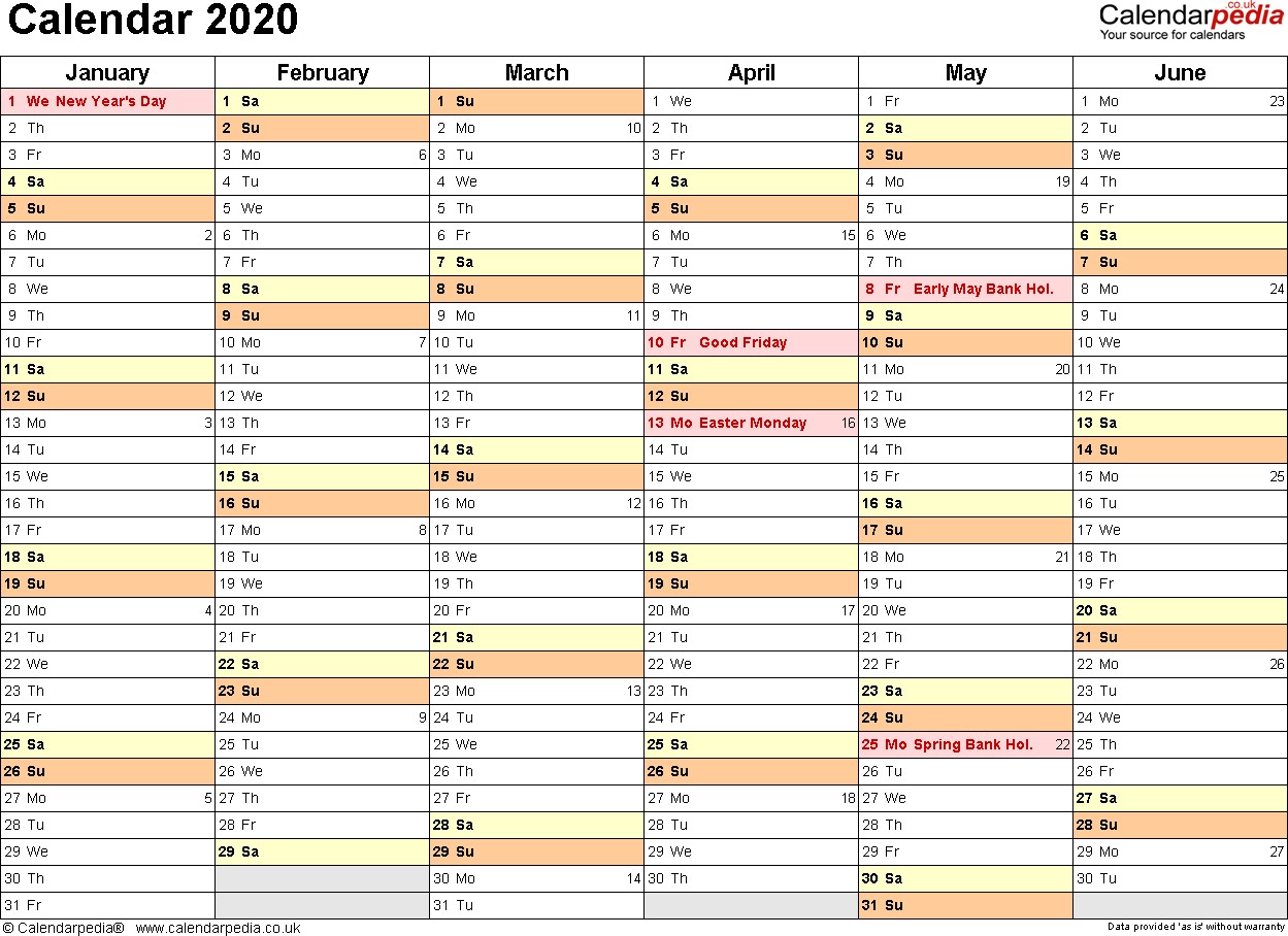 calendar 2020 pdf templates