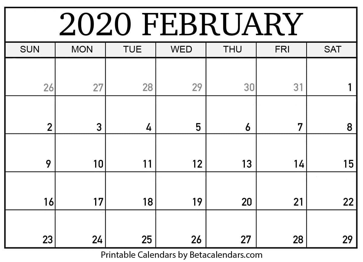 february calendar