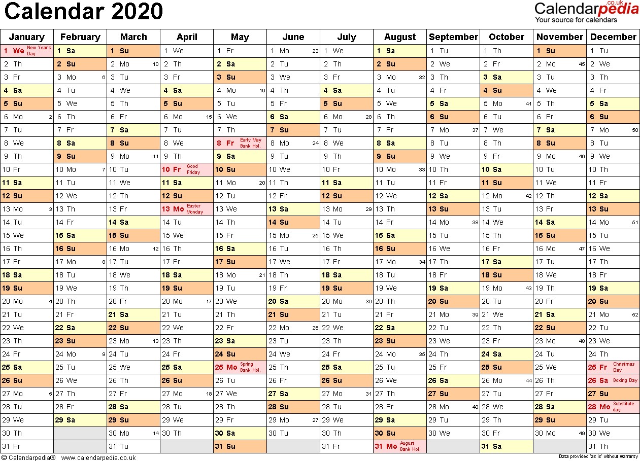 calendar 2020 pdf templates