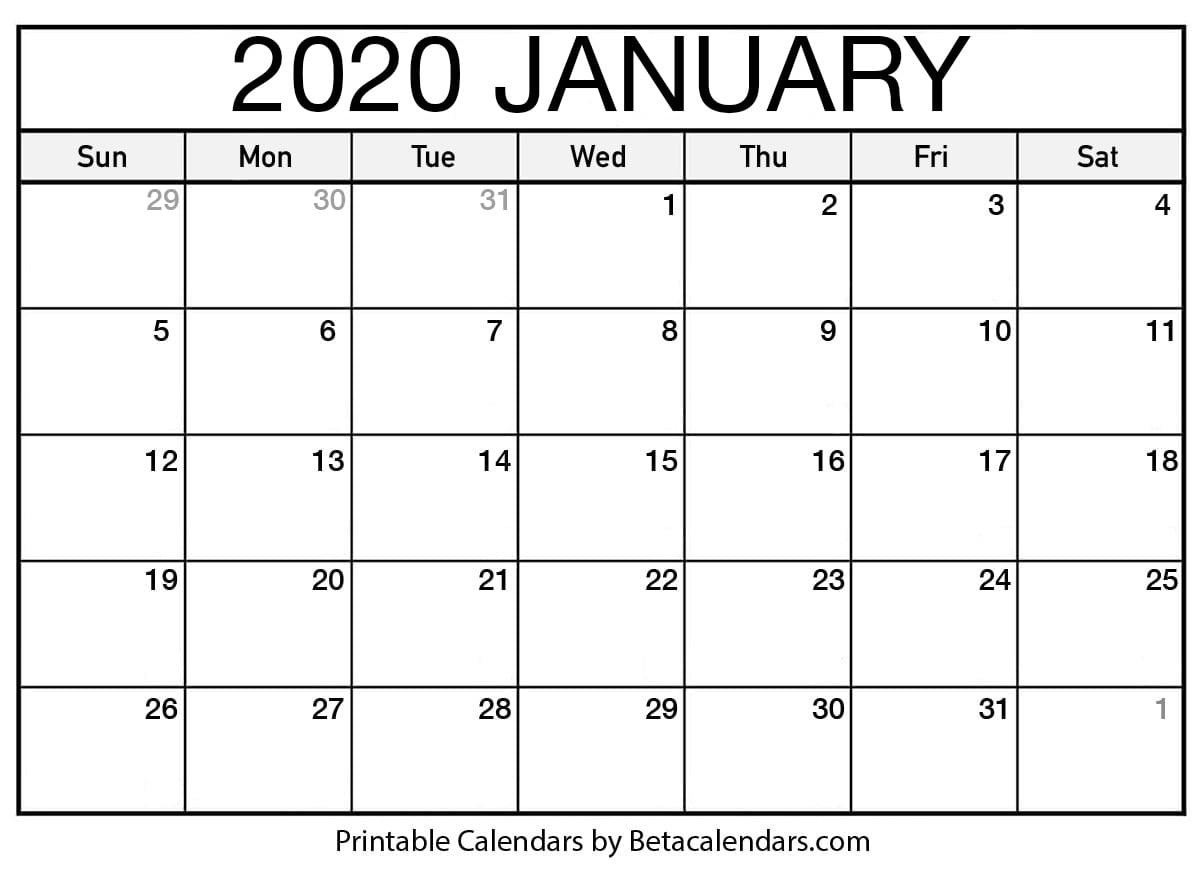 january calendar