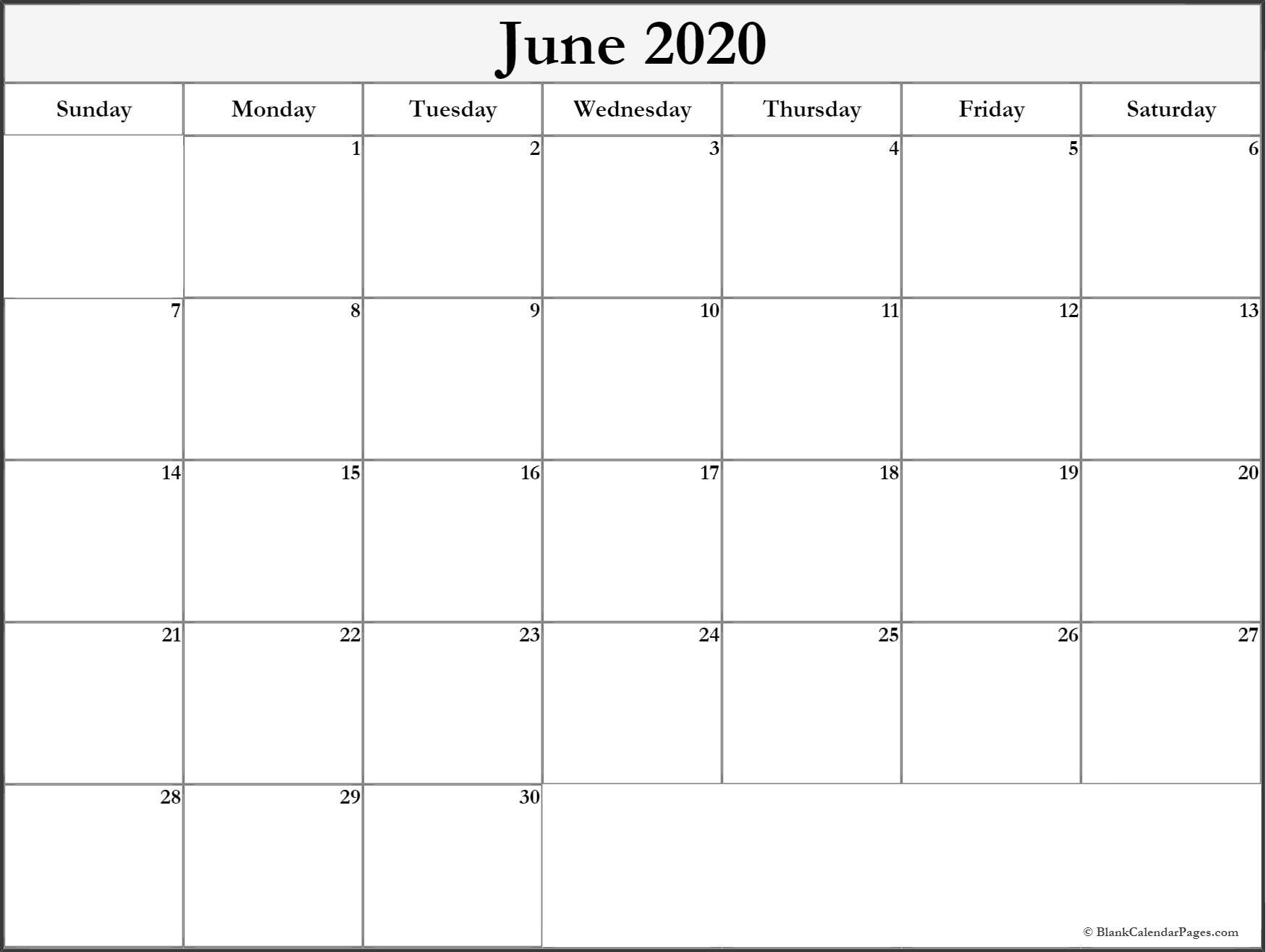 CAL=June 2020 calendar