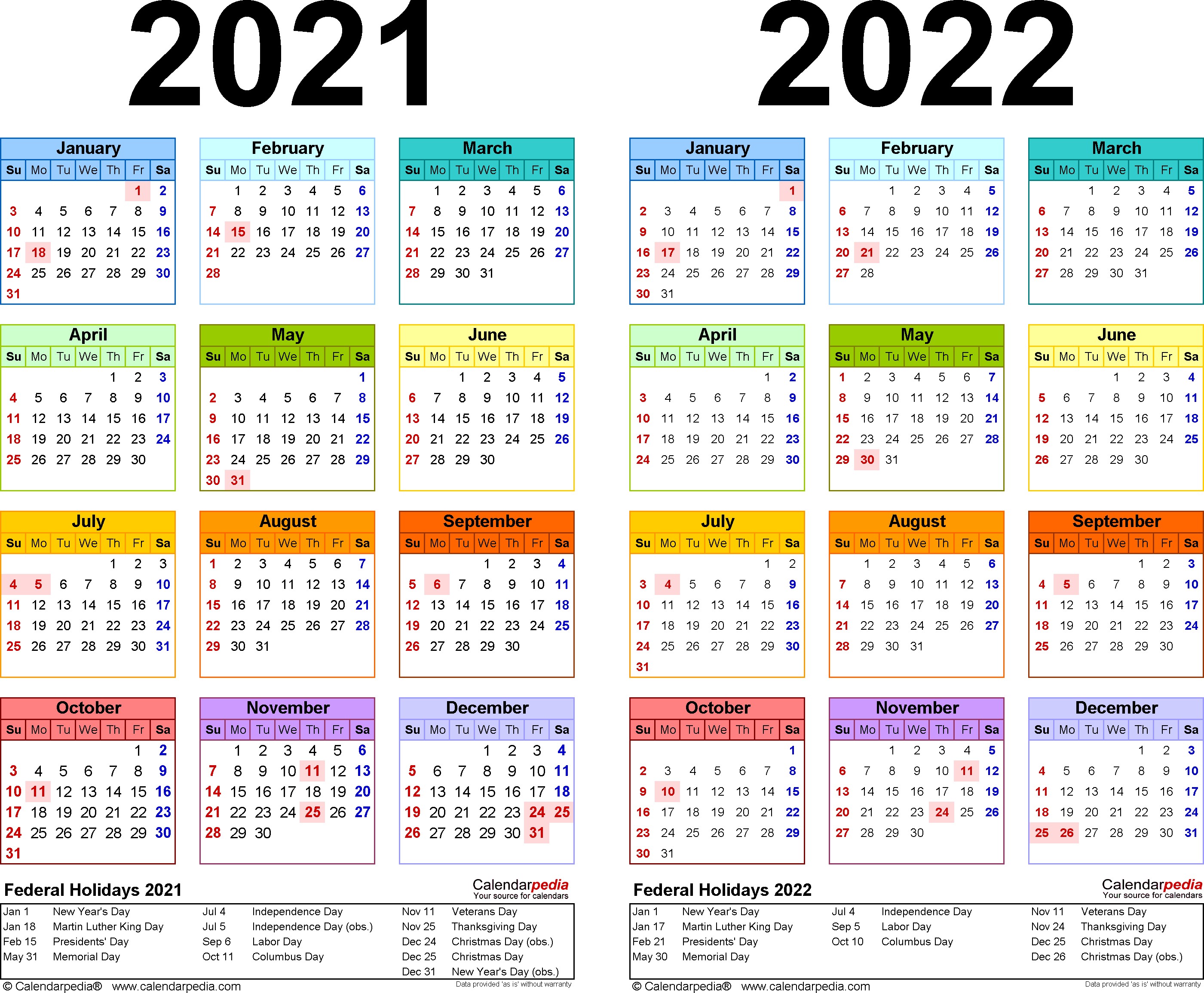 2021 Calendar Printable Academic Full Page Free Printable Calendar 