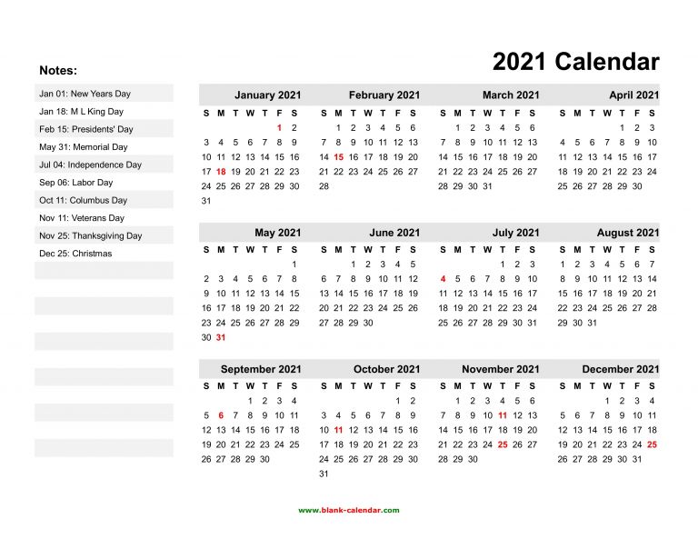 2021 Calendar Printable Word Free for Time Saving | Free Printable ...