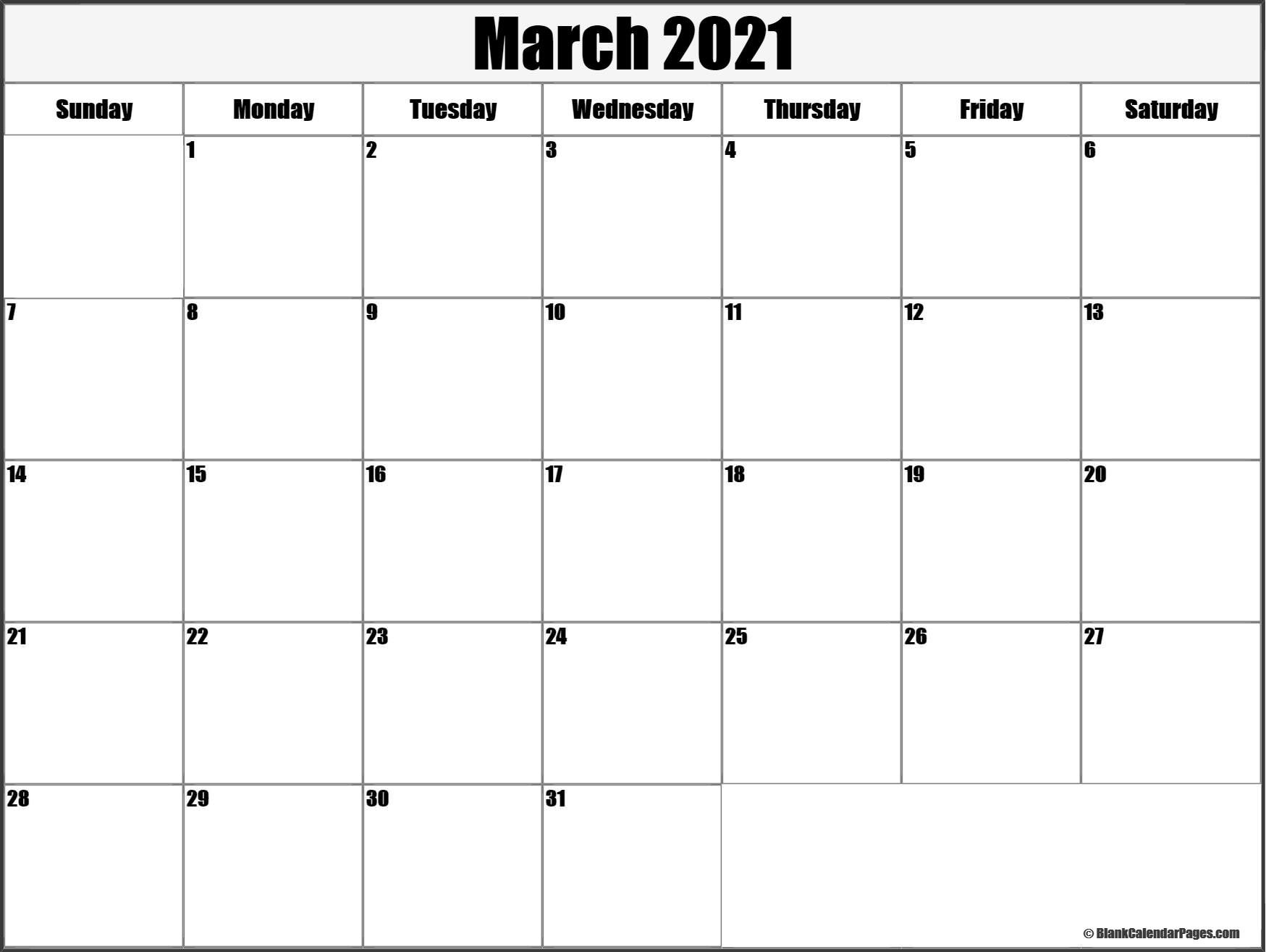 CAL=March 2021 calendar