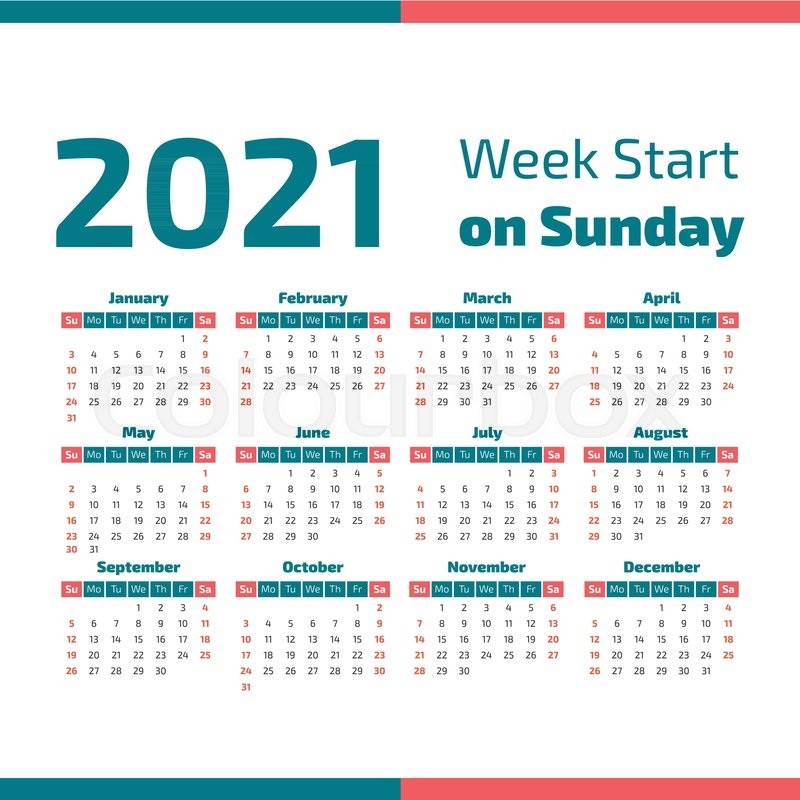 calendar 2021 printable word simple