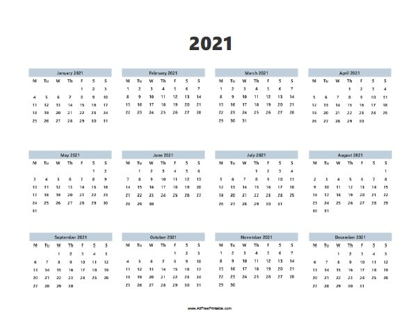 2021 calendar