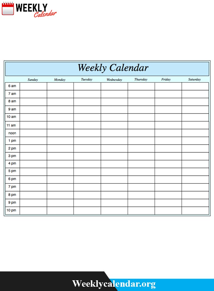 weekly calendar 2021