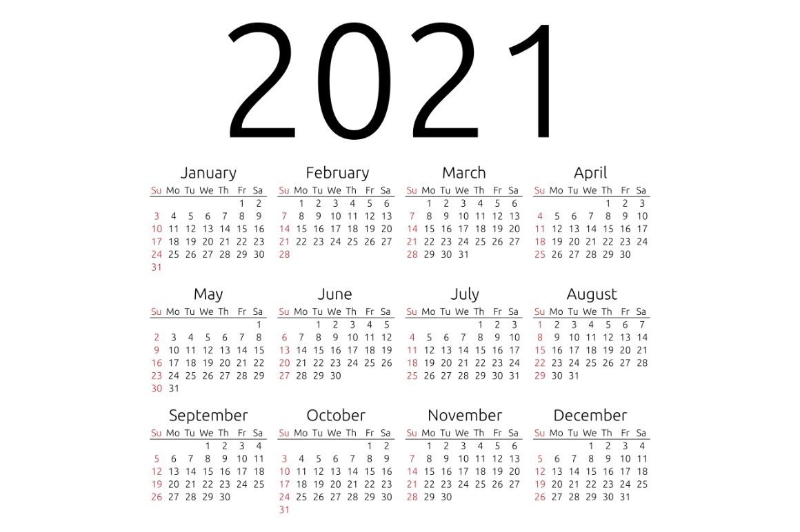 Monday to Sunday Calendar 2021 Full Months | Free Printable Calendar ...