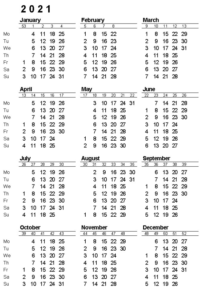 printable calendar 2021 pdf for agenda