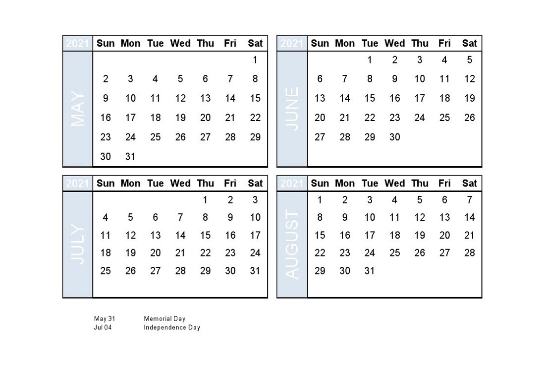 Printable Pdf Calendar 2021 Usa for Scheduling Work Printable Pdf Calendar 2021 Usa for Scheduling Work