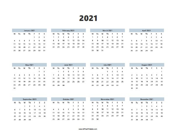 universal print online calendar 2021 blank