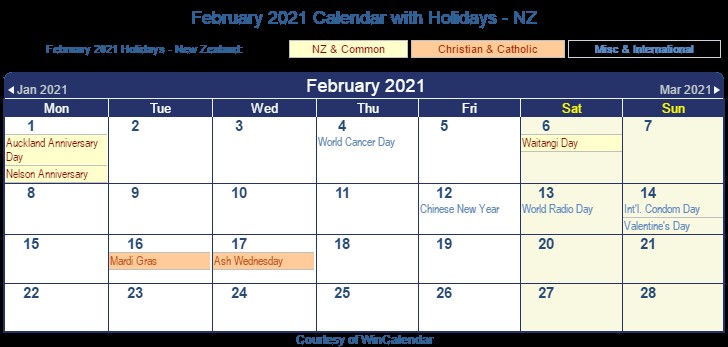 Printable Calendar February 2021