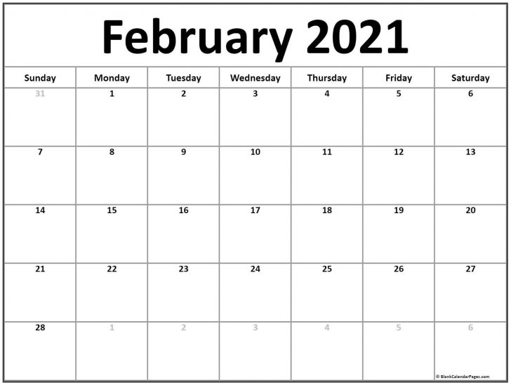 February 2021 Calendar Free Printable | Free Printable Calendar Monthly