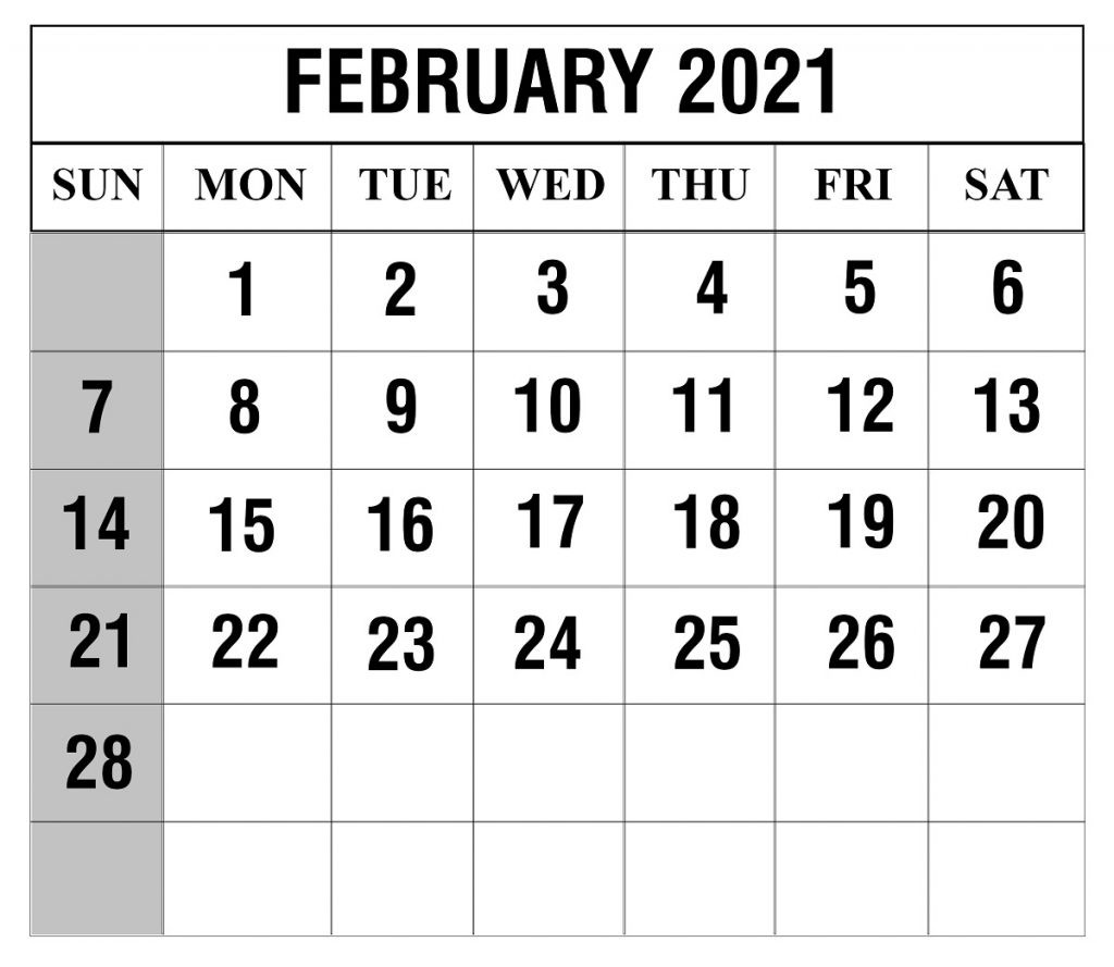 February 2021 Calendar Free Printable | Free Printable Calendar Monthly