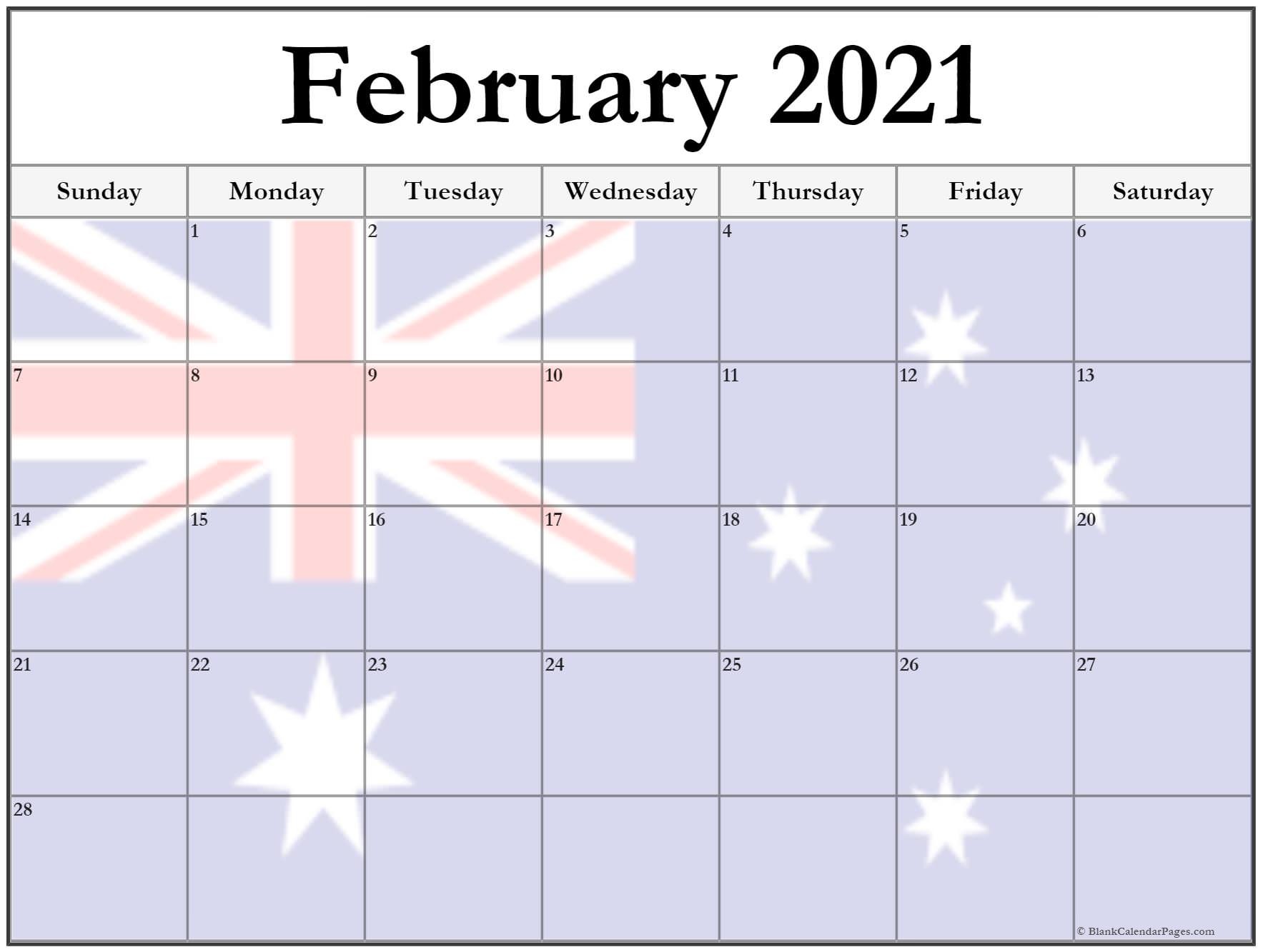 CAL=February 2021 calendar