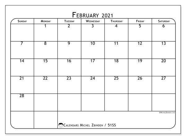 calendars february 2021 ss