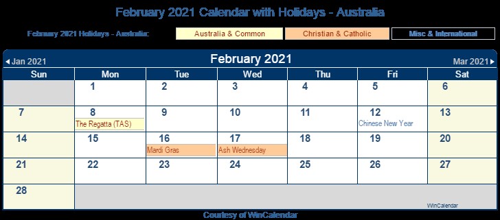 Printable Calendar February 2021