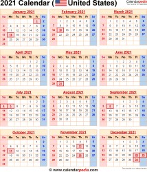 2021 calendar