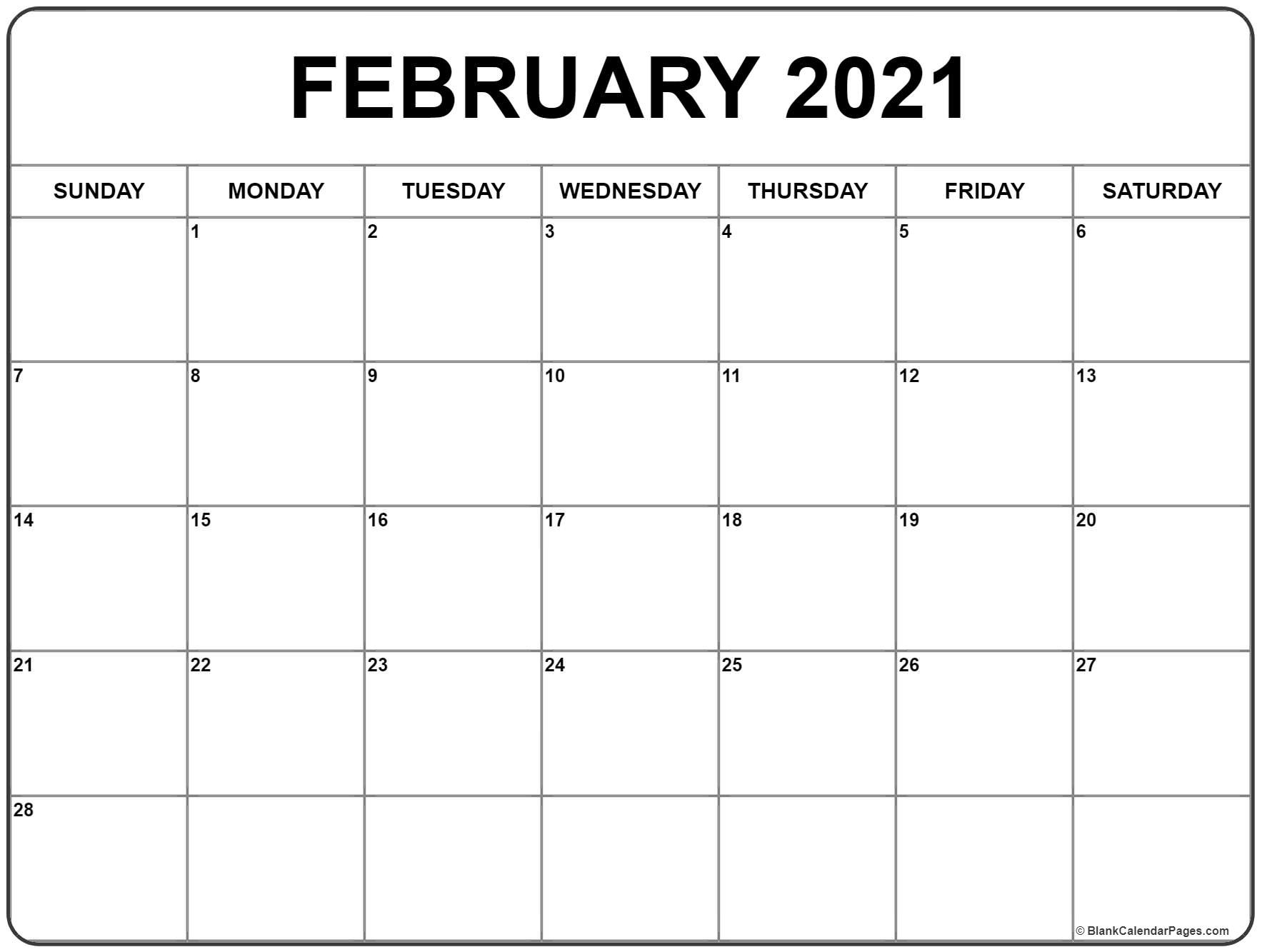 CAL=February 2021 calendar