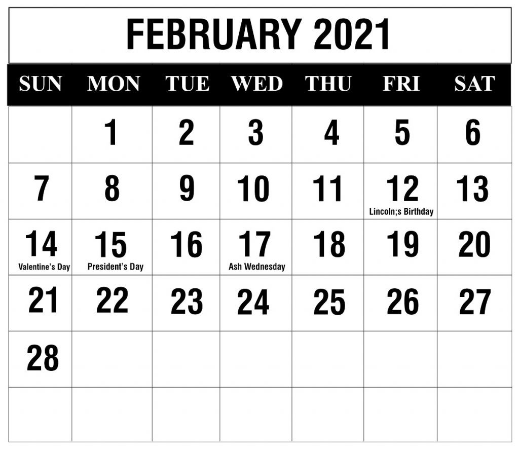 february 2021 calendar