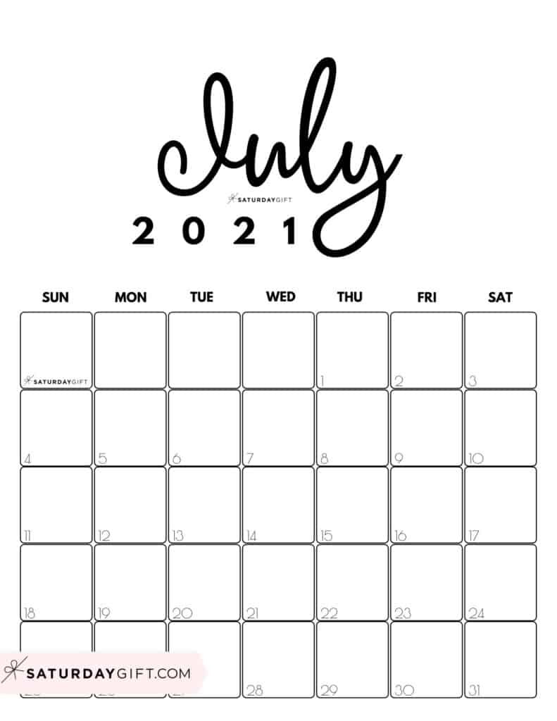 printable july calendar