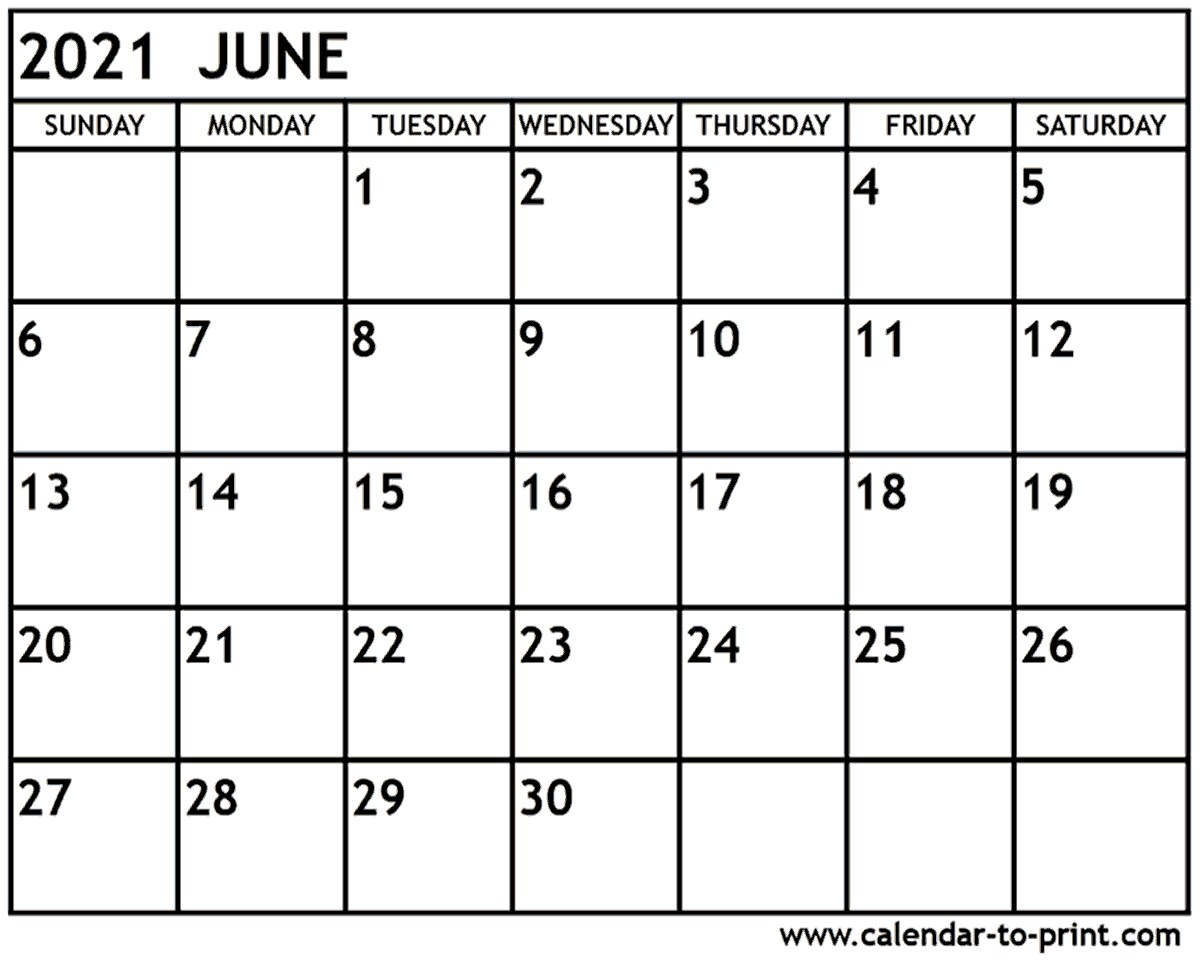 june 2021 calendar