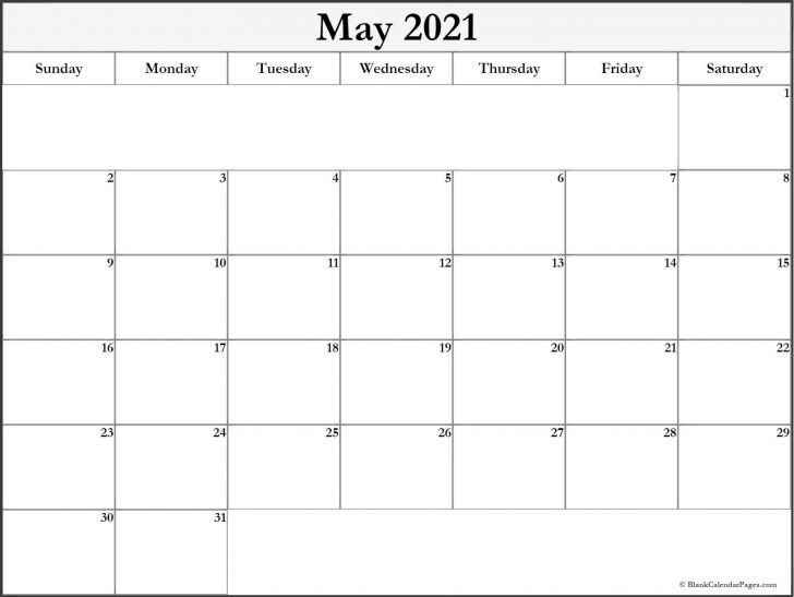 2021 May Printable Calendar Free Printable Calendar Monthly