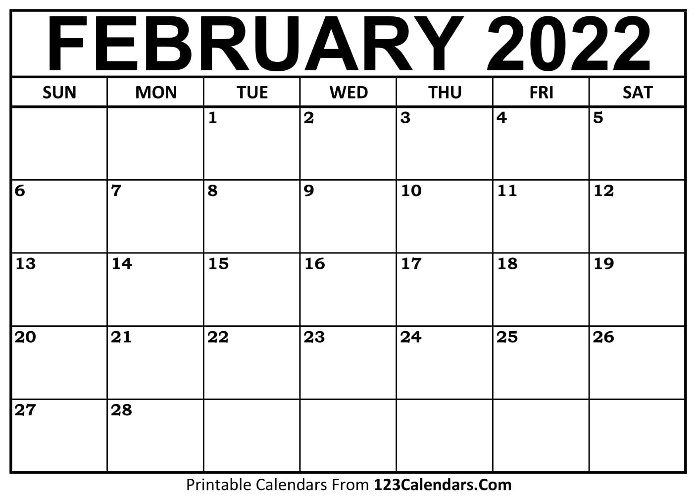 february calendar