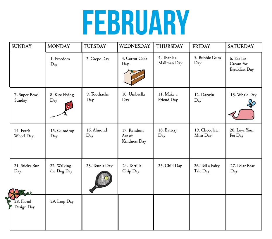 fun national holiday calendar february