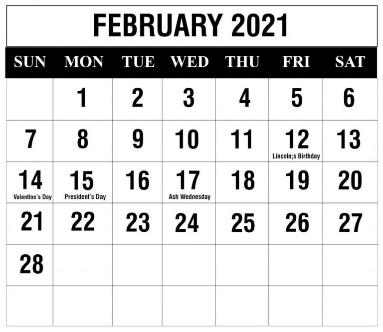 Full Moon February 2021 | Free Printable Calendar Monthly