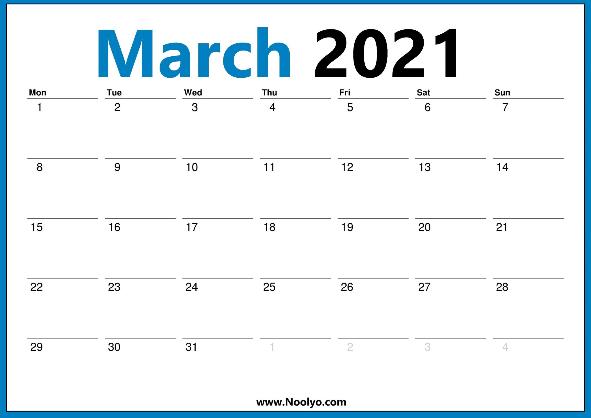 march calendars