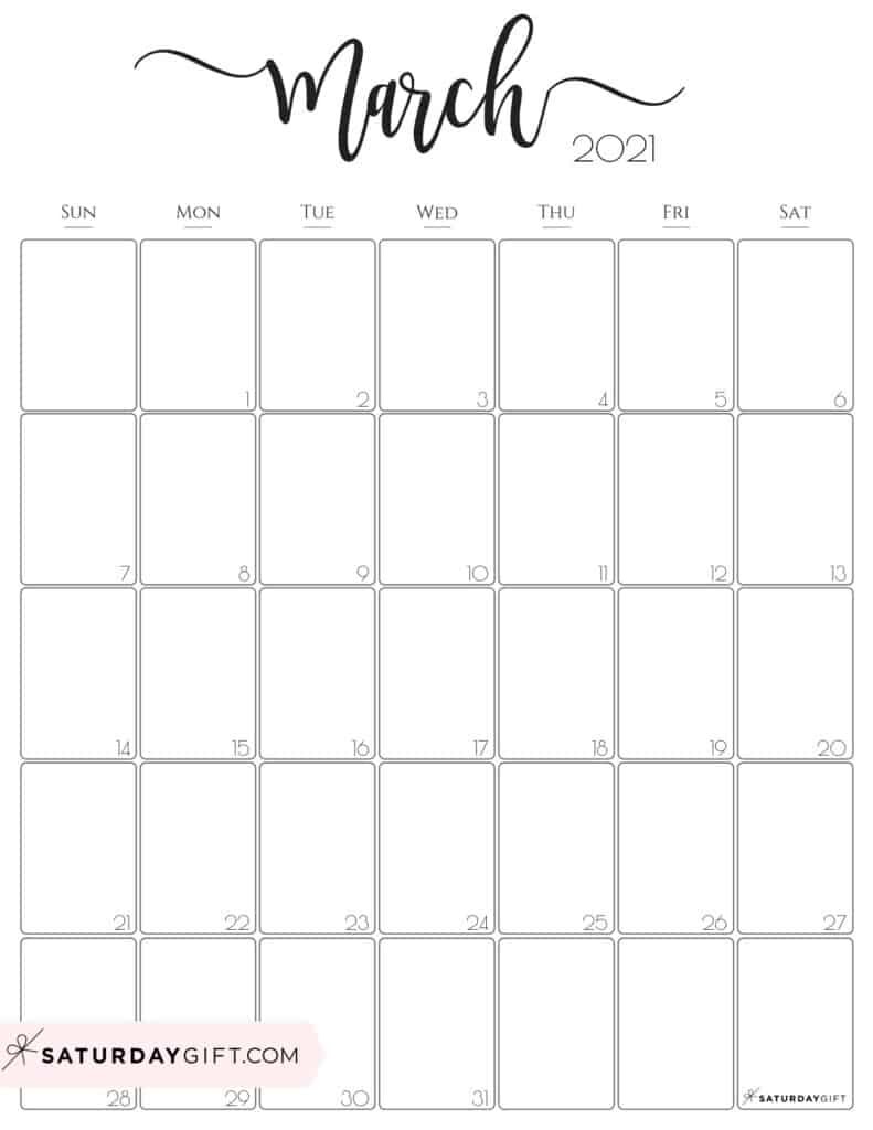 printable march calendar