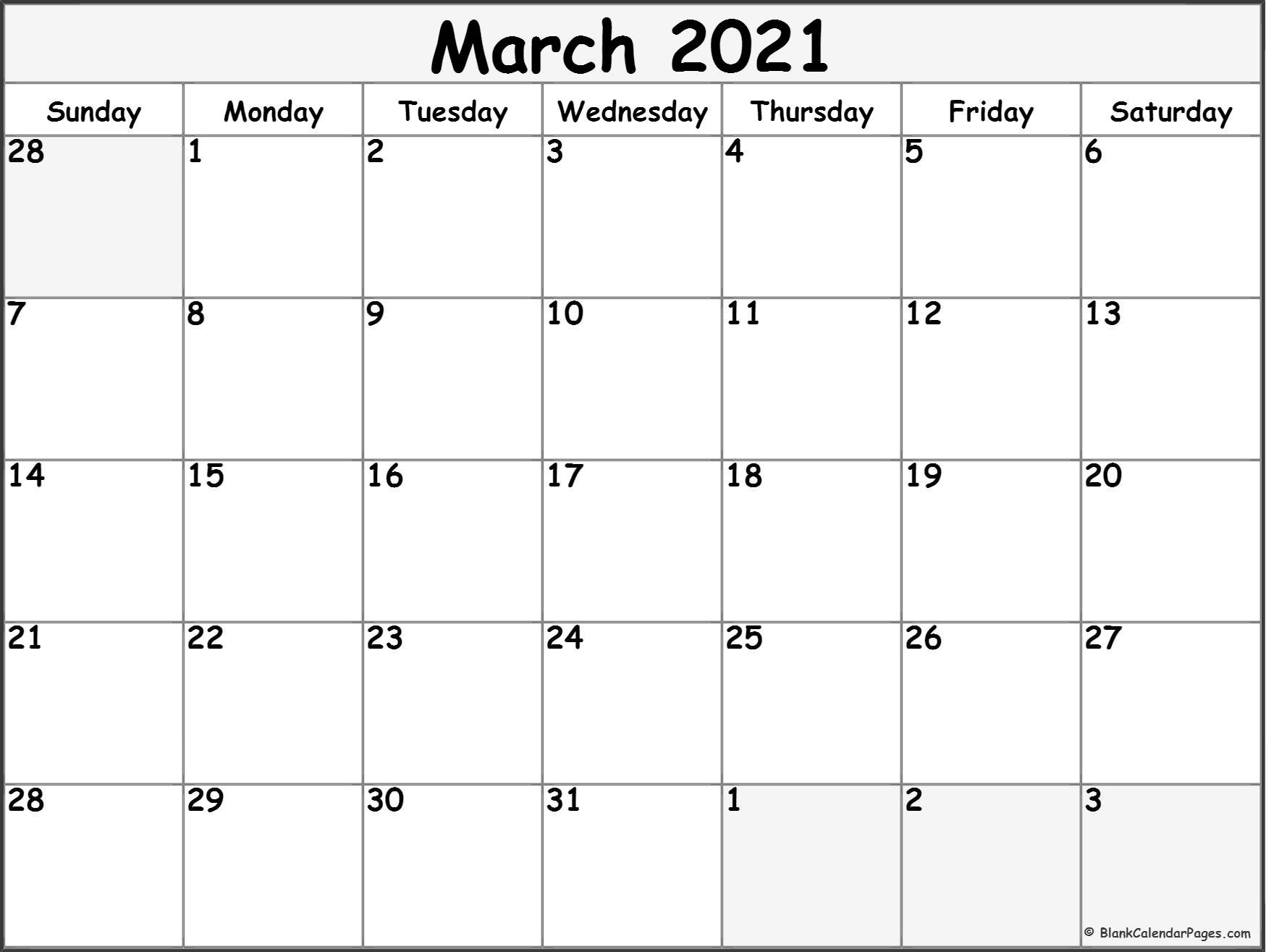 CAL=March 2021 calendar