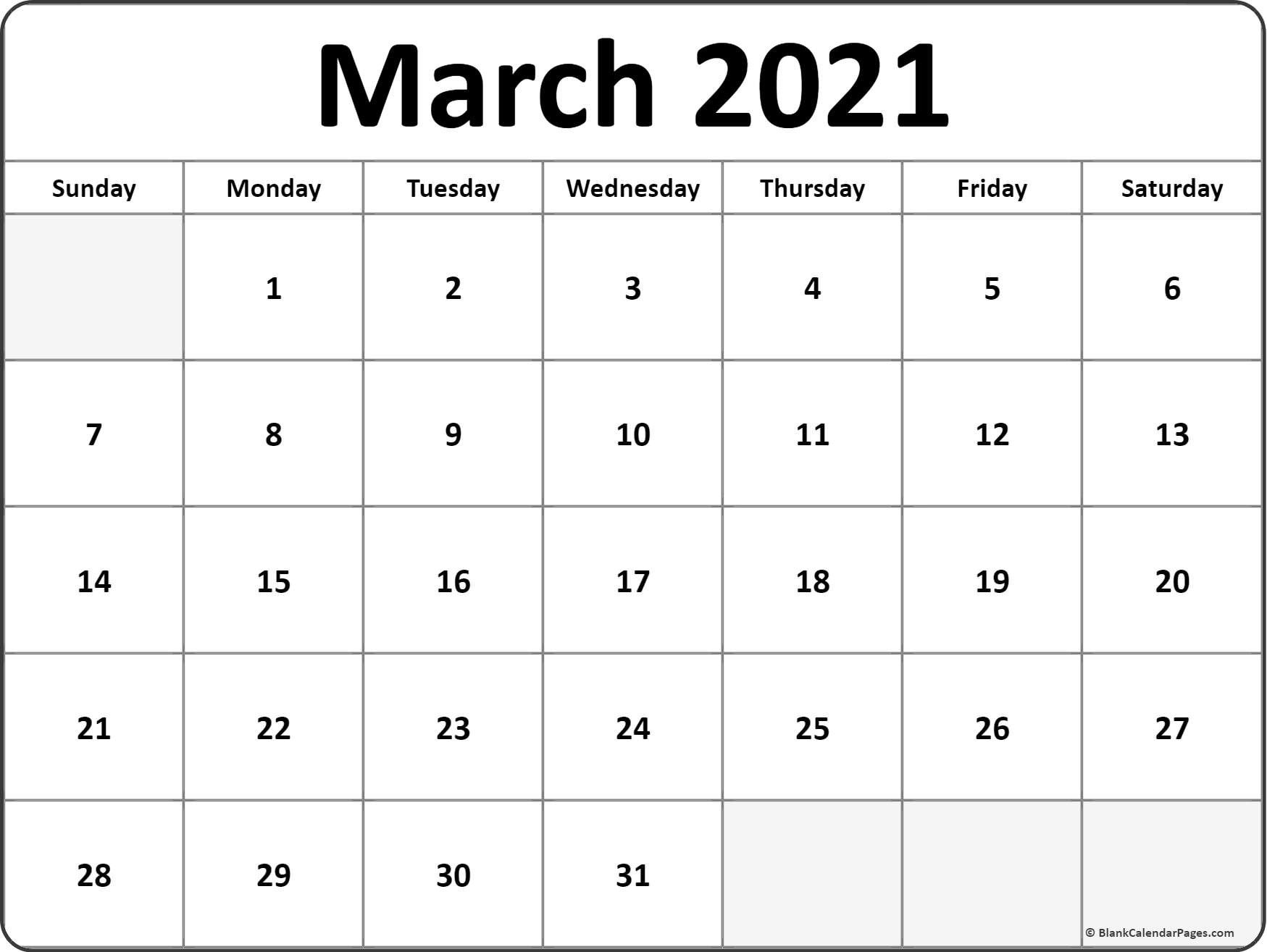 CAL=March 2021 calendar