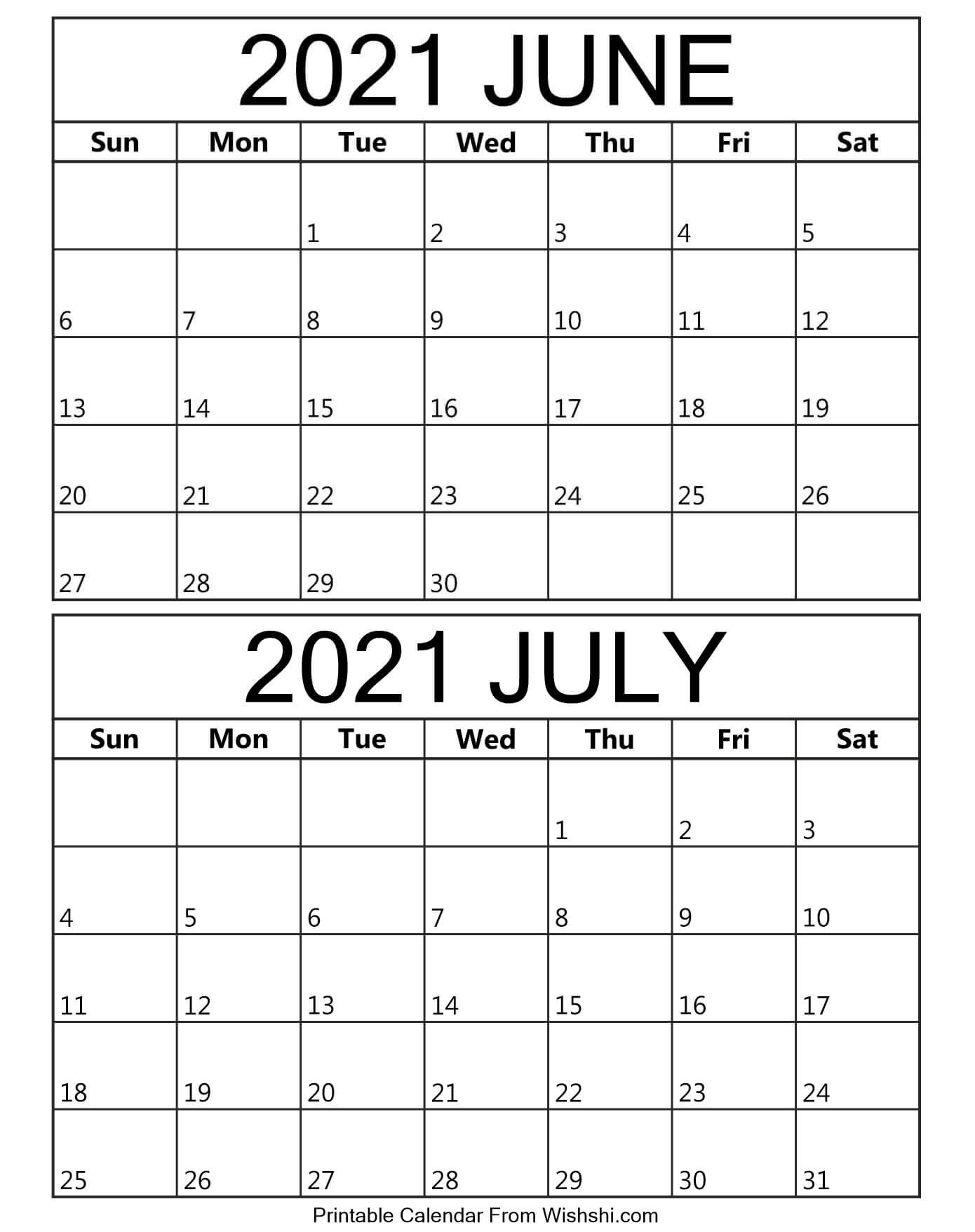 june july 2021 calendar