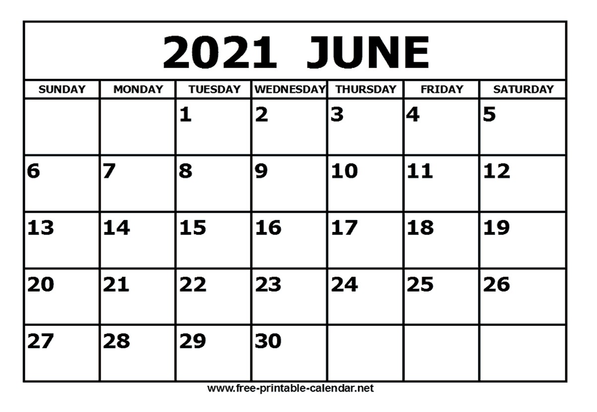 june 2021 calendar